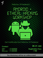 Android + Ethical hacking 2021 Online Workshop Poster